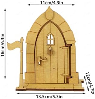 Vrata. Drvena vrata za obrtna vrata od tri kompleta Drveni kućni dekor Slatki set ukrasa