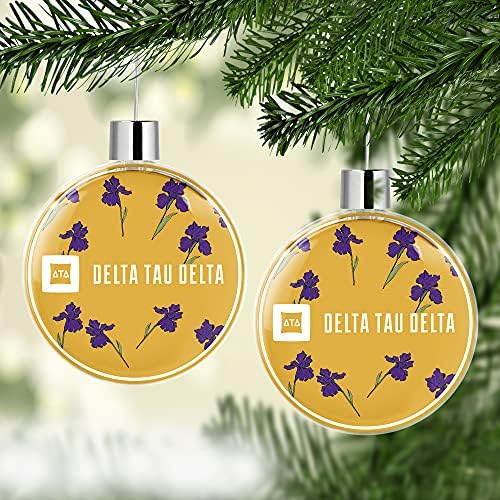 Delta Tau Delta bratstvo okrugli stan božićno drvo ukras ukras za drvo Party home Holiday Decor