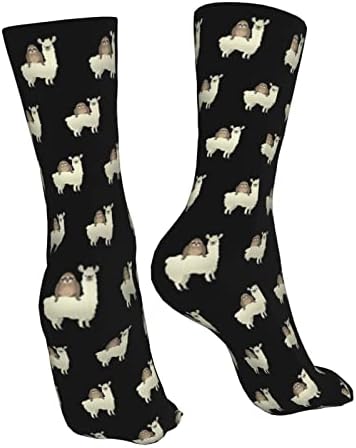 BBQT Sloth Riding Llama Socks Casual Sport Modne čarape Unisex Čarape za muškarce Žene