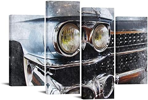 YeiLnm zidna umjetnost sa 4 ploče stare slike starih automobila Print na platnu alati za transport slikarstvo