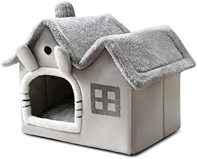 BOSERMEN pećinski krevet za mačke, topli i udobni plišani mačji iglo, perivi pseći krevet