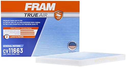 FRAM Automotive zamjena Trueair kabine za vazdušni filter za automobilski putnički prostor sa dvostrukim slojevitim filtrom, 2 pakovanja