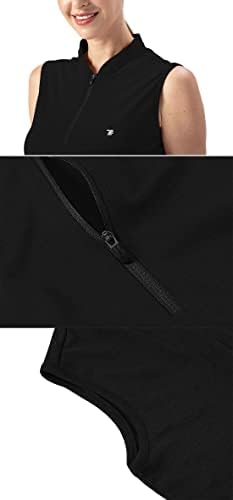 Ysento ženske suhe fit tenis golf majice zip up bez rukava bez rukava u UPF 50+ yoga teretana