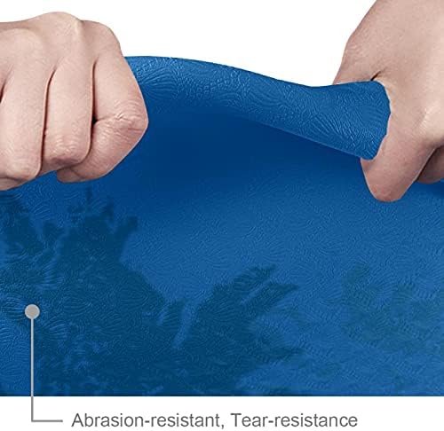 Siebzeh Dinosaur Blue Pattern Premium Thick Yoga Mat Eco Friendly Rubber Health & amp; fitnes Non Slip Mat