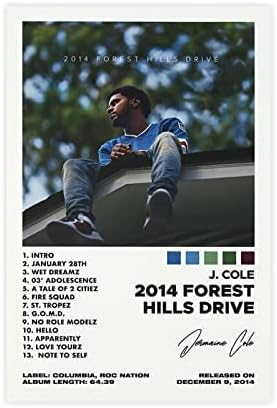 LANGYU J Poster Cole 2014 Forest Hills Drive album Cover Poster Canvas štampani Poster Unframe:12x18inch