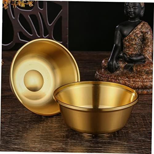 Ponuda Alipis Mesing poklon potrepštine Znakov Zrtvotvori Ritual Retro Voda Koristite XI Temple Metal Bowls Buddhist Hall Kineski ukrasni kup Višestruki Buda Chalice Yoga Gold Holly