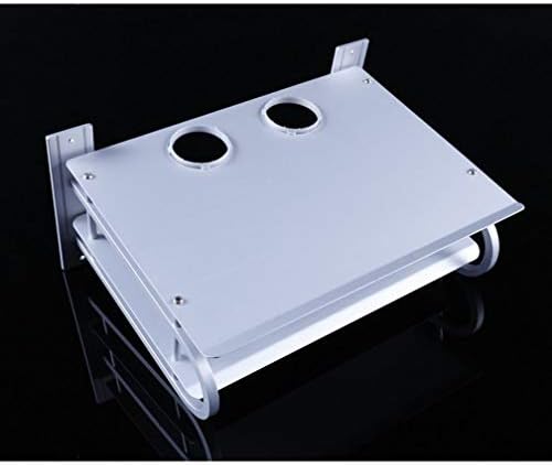 Svemirski aluminijumski zidni plutajući držač,2-slojni nosač rutera Set-Top Box Nosači, TV kutija kablovska
