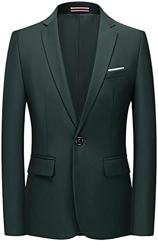 Maiyifu-GJ muški Slim Fit dnevni sako s jednim dugmetom rever Slim Fit poslovna jakna čvrsti Casual formalni