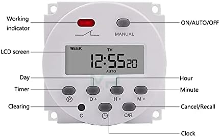 Uncaso Timer CN101A 220V 110V 24V 12V digitalni LCD Timer programibilnog vremenskog prekidača 16A CN101