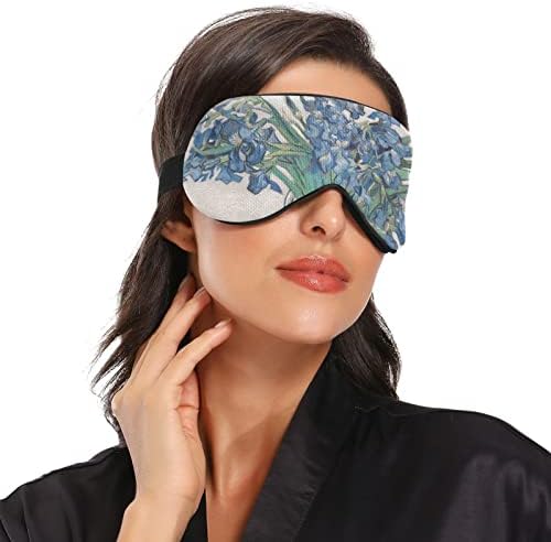 Unisex Sleep Maska za oči Irises-Van-Gogh-Vintage Night Sleep Maska Komforno omotač hladovice
