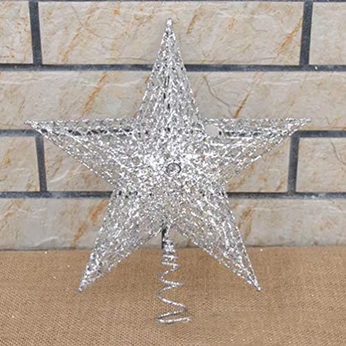 Cabilock stablo od 15cm Zvjezdani stablo Topper božićne bijele sjajne krošnje sjajno ukrašavanje božićnog