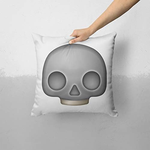 Iirov Skull Emoticon Emoji - Custom Dekorativni kućni dekor unutarnji ili vanjski jastuk za bacanje