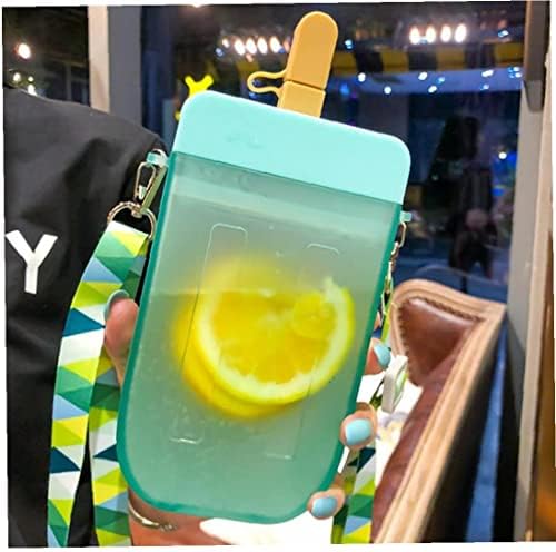 Froiny boce za vodu sa Slamkama i remenom u obliku sladoleda od plastike za piće od sladoleda za sportske aktivnosti na otvorenom