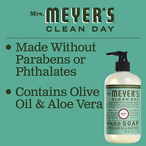 Meyerov sapun za ruke, napravljen od eteričnih ulja, biorazgradiva Formula, bosiljak, 12,5 Fl. Oz