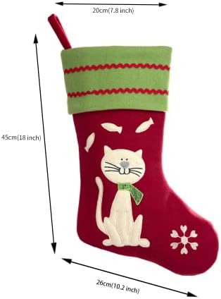Newyifeng Pet Božićne čarape Personalizirani mačji pas životinja Božićne čarape sa vezom Mačji pas Božićna čarapa