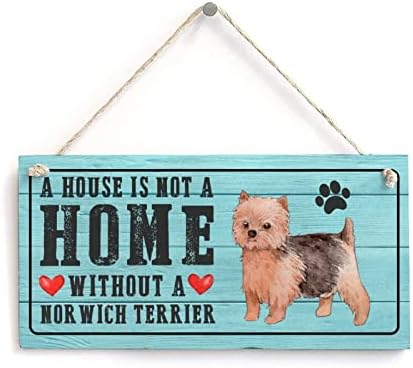 Ljubitelji pasa citirajte znak Norfolk terijer kuća nije dom bez psa smiješnog drvenog znaka psa