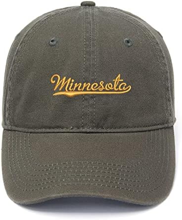 Cijia-Cijia muške bejzbol kape Minnesota-MN vezeni Tata šešir opran pamučni šešir
