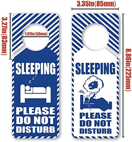 Spavanje ne uznemiravaju vrata za vješalice za vješalice Stripe dizajn 3,35 x 8,86 -Dobble boi 2 pakovanje za kućnu kuću uredsku spavaću sobu