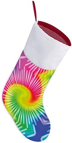 Prekrasna realistična spiralna krakovanja-boja Božić viseći čarape za čarape za Xmas Tree Kamin