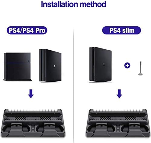 YYKJ PS4 nosač, dual ručka Brzo punjenje, 16 CD-ROM memorija za spremanje, ušteda prostora, 2 ventilator