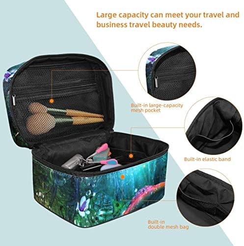 Travelna torba za šminkanje, kozmetička torba Make up Case organizator, za žensku torbicu za toaletne potrepštine Oprema Četke, Psihi cvijet gljive Drvo