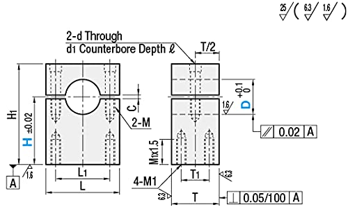 WitProton nosač nosača - donji nosač, širok Split 10mmx20mm 1pc