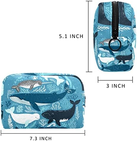 Tbouobt vrećica za šminku patentno torbica Travel Kozmetički organizator za žene i djevojke, plavo