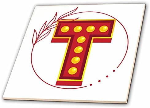 3drose 3drose Mary Aikeen-dizajn monograma-jednostavna slika slova T-Tiles