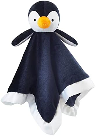 Doindute beba crna pingvina mekana punjena pokrivačica životinja, plišani pingvinski znak Lovey pokrivač, tuš za bebe / vrtić, ljupki novorođenče, novorođenče, dječje dijete za dječake, 13