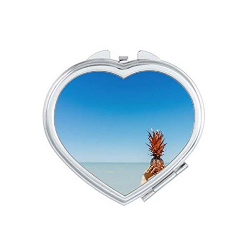 Ocean pijeska plaža Pinefruit Sea Slika Ogledalo Putnički uvećani prijenosni ručni džepni šminka