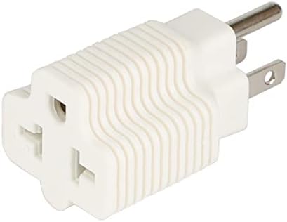 Nema 15 amp do 20 AMP utikač Adapter ETL naveden je Nema 5-15P do 5-15 / 20R 15 AMP-a za domaćinstvo za domaćinstvo na 20 AMP T-lopatica AC električni adapter bijeli