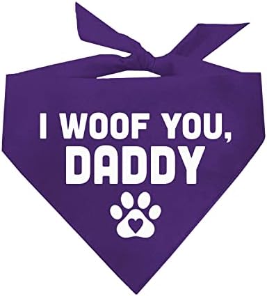 I Woof You Daddy with Heart Paw Father's Day pas Bandana
