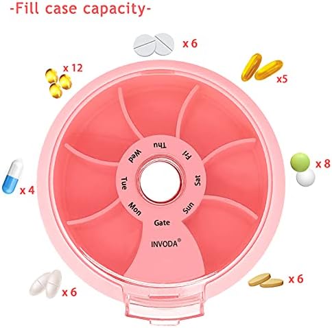 Kutija Za Pilule 7-Dnevni Organizator Putnih Lijekova Prijenosni Kontejner Za Pilule Rotirajući Sedmični