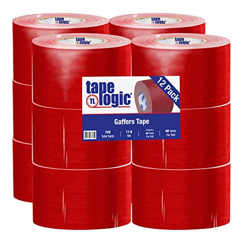 Tape Logic višenamjenska Crvena Gaffers traka, 4 inča x 60 metara, debljine 11 Mil - lako suza, Nerefleksivna,