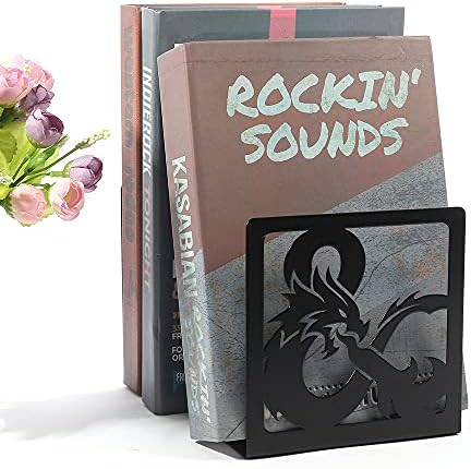 Dizajn Gothic Dragon Bookends, dekorativne Crne metalne police za knjige, jedinstveni cool Bookend Book