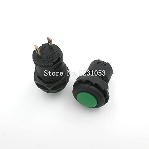 5pcs / lot 12mm Samostalni tipka za samostalno dugme Green Color DS-428
