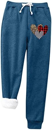 Ženske zimske pantalone žene Plus topli Print baršun sa džepovima držite tople pantalone pantalone