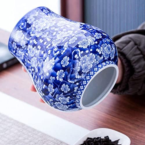 LuxShiny đumbir jar kineski cvjetni keramički jar plavi i bijeli porculan keramički cvjetni
