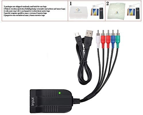 HDMI do YPBPR Converter HDMI do 1080p Komponenta video YPbpr muško 5RCA RGB pretvarač sa R ​​/ L Audio izlazom, ≤0,5m