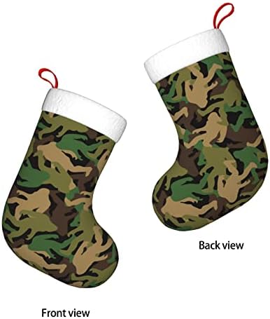 Austenstern Božićne čarape Bigf-oot kamuflaža Camo dvostrani kamin Viseći čarape