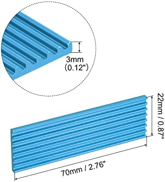 Meccanixity aluminijumski jastučići za disipaciju hladnjaka 70x22x3mm sa paralelom za M. 2, za 2280