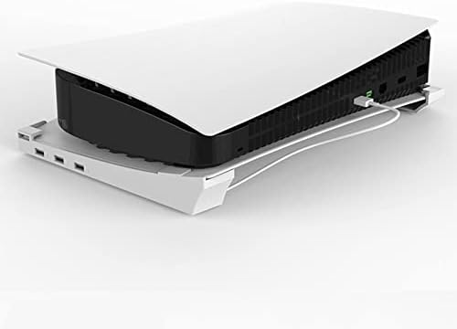 PUSOKEI PS5 dodatna oprema horizontalno postolje, PS5 osnovno postolje sa 4 USB porta,minimalistički dizajn, držač osnovnog Postolja za Playstation 5 izdanja diska