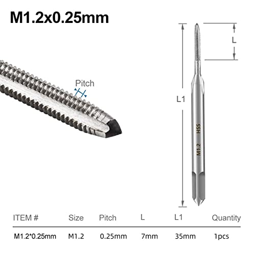Metrička Vijčana slavina M1 - 3.5 Mašinska navojna bušilica 6542 ravna flauta utikač slavina metalna slavina ručni alati 1kom