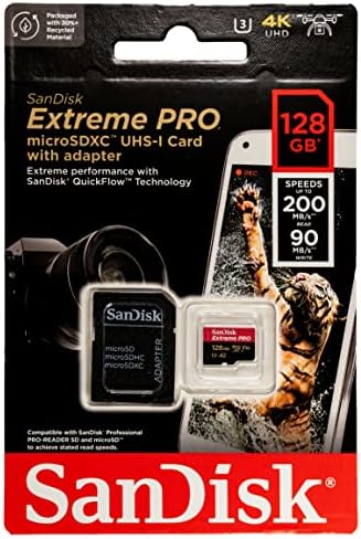 SanDisk Extreme Pro 128GB MicroSD kartica za GoPro Hero 10 Crna Kamera Hero10 UHS-1 U3 / V30 A2 4k Klasa