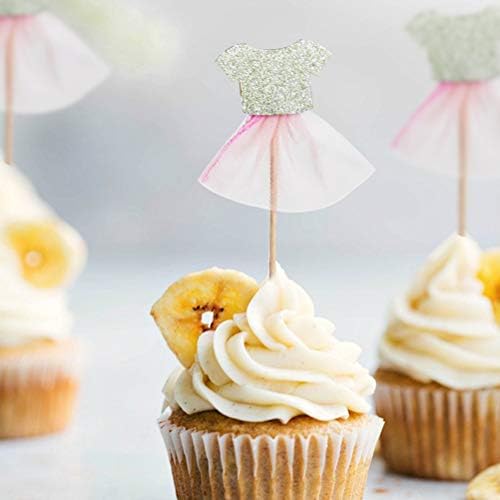 Toppers torta amosfun suknja za torte Voće, viljuškari šarmantne vrpce cupcake desert baby rođendan Party