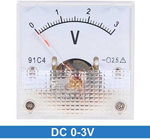 Uxcell DC 0-3V analogni lični naponski mjerač volter 91c4 2,5% Greška rub
