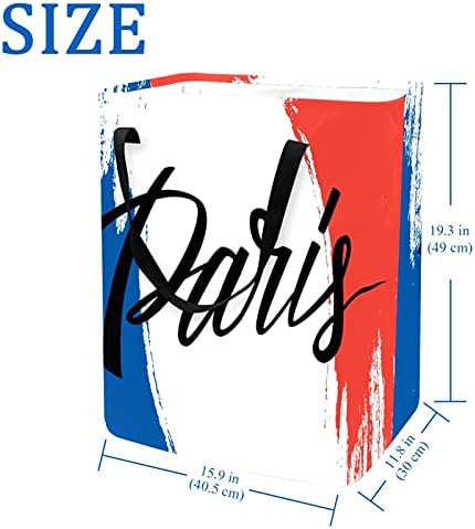 Pariška korpa za pranje veša sa francuskom zastavom sklopiva kanta za odlaganje veša sa ručkama za korpu,dečija soba,ostava za igračke