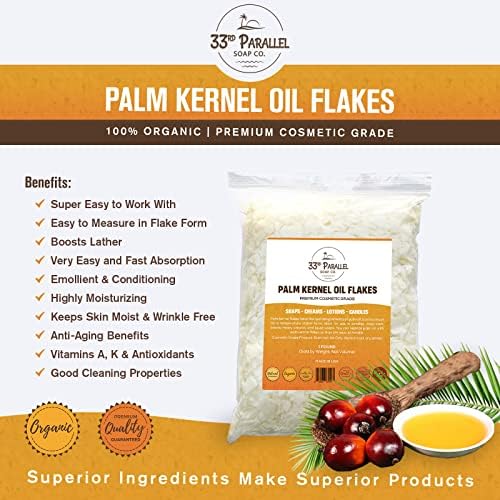 Organske pahuljice za ulju za dlanke | Organske premium kozmetičke palme dlanske kernel za ulje za sapun, kreme,