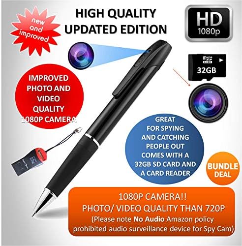 Špijunska olovka za snimanje 1080p HD - Spy olovka, olovka sa skrivenim kamerom - Mini špijunska