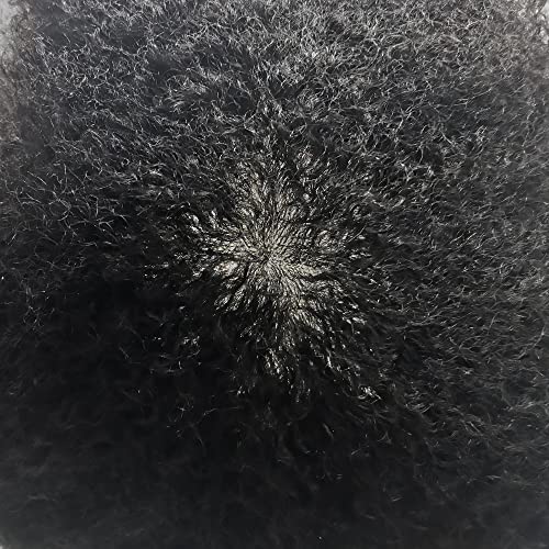 Afro Toupee za crnca Kinky Curly Afro Wave muški Hairpiece ubrizgava kože PU baza Muška ljudska